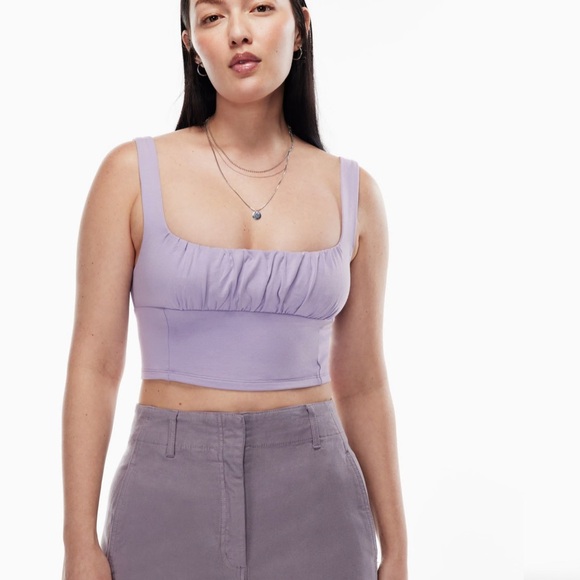 Aritzia Wilfred free black orbit tank. BNWT - Picture 5 of 5